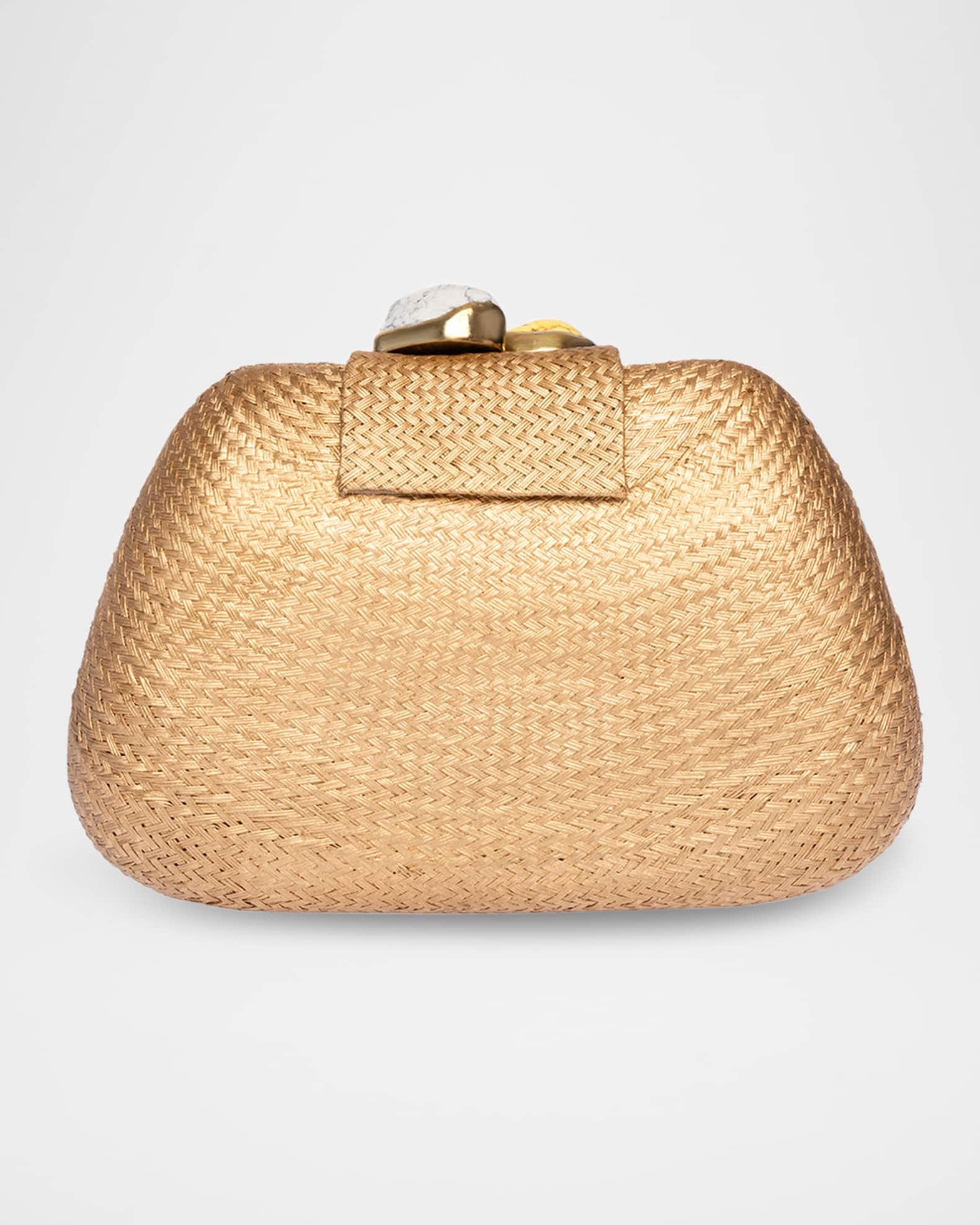 Tamu Stone Tassel Woven Clutch Bag Product Image