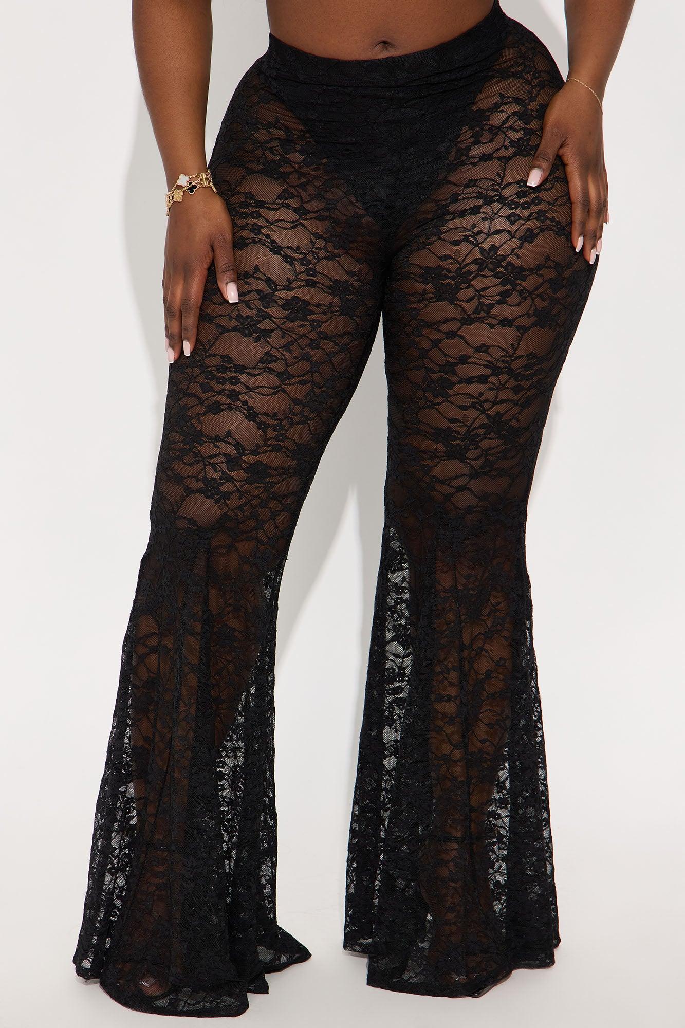 Emmalyn Lace Flare Pant - Black Product Image