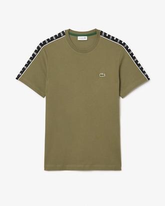 Men's Logo Stripe Cotton T-Shirt Product Image