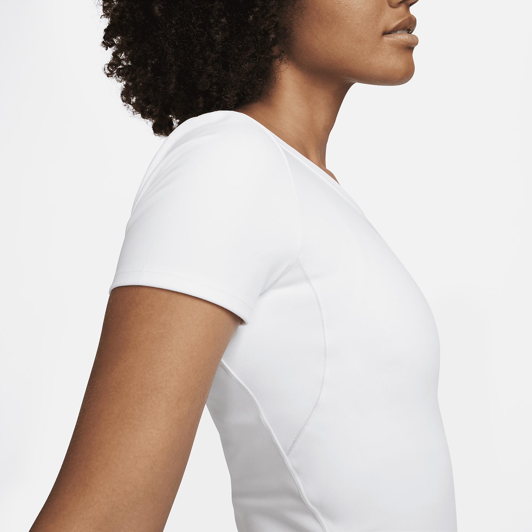 Nike Womens One Fitted Dri-FIT Short-Sleeve Cropped Top | FN2804-100 Product Image