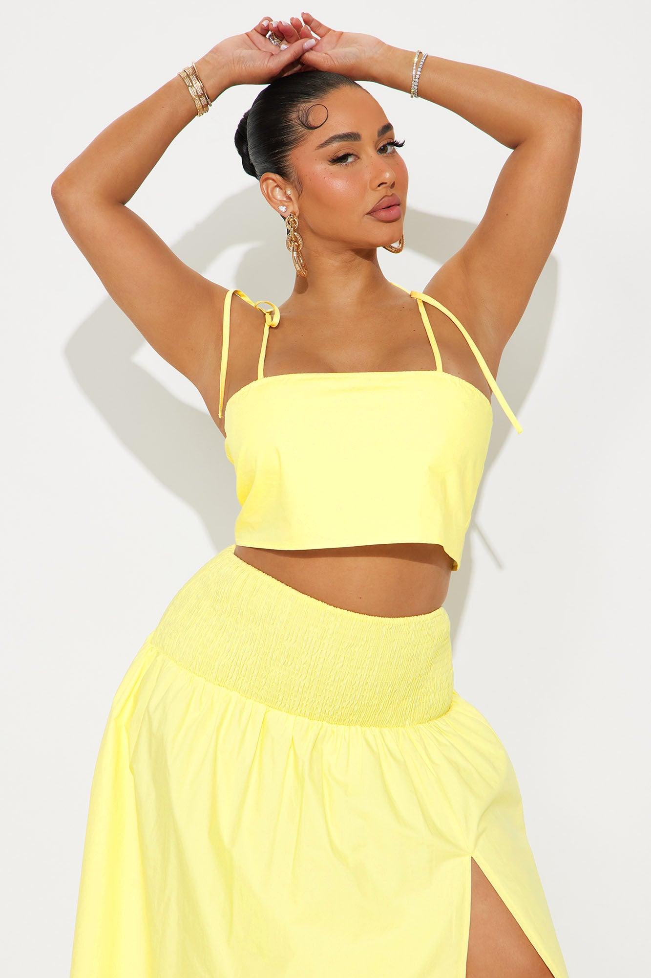 Feeling The Sunshine Skirt Set - Yellow Product Image