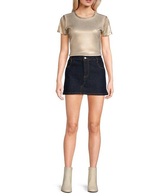 GB Denim Mini Skirt Product Image