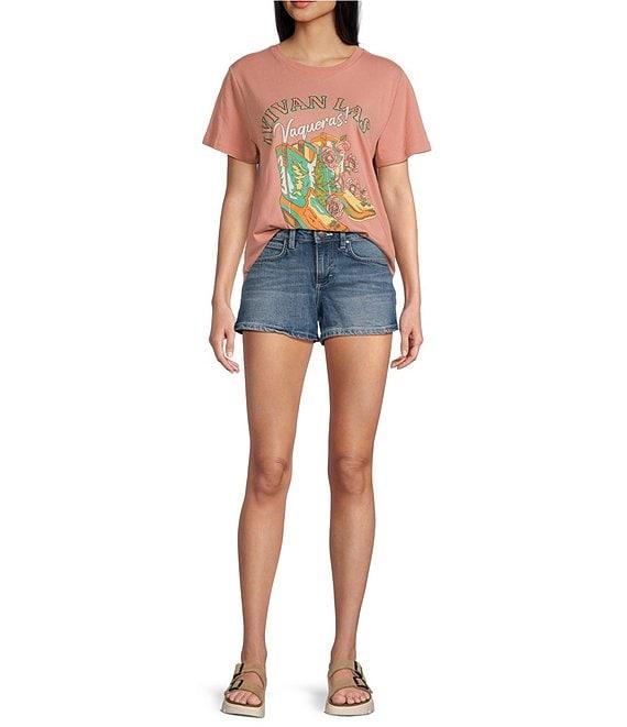 Wrangler® Retro® Mae Mid Rise Denim Shorts Product Image