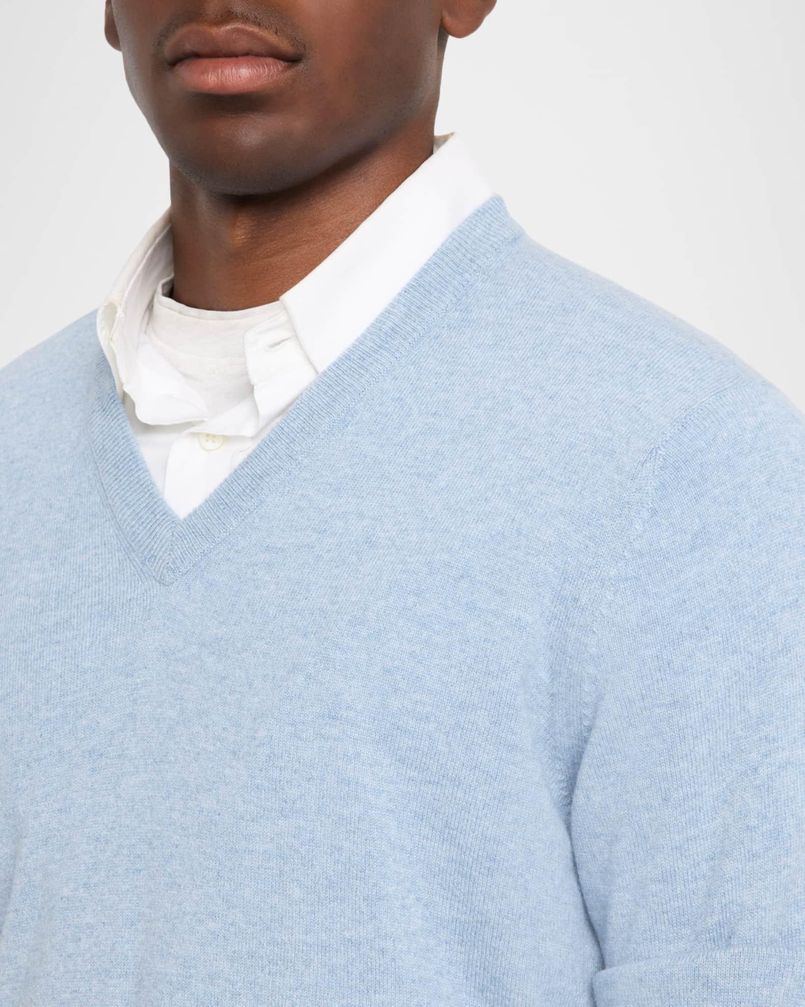 Men's Cashmere Classic Fit V-Neck Sweater Product Image
