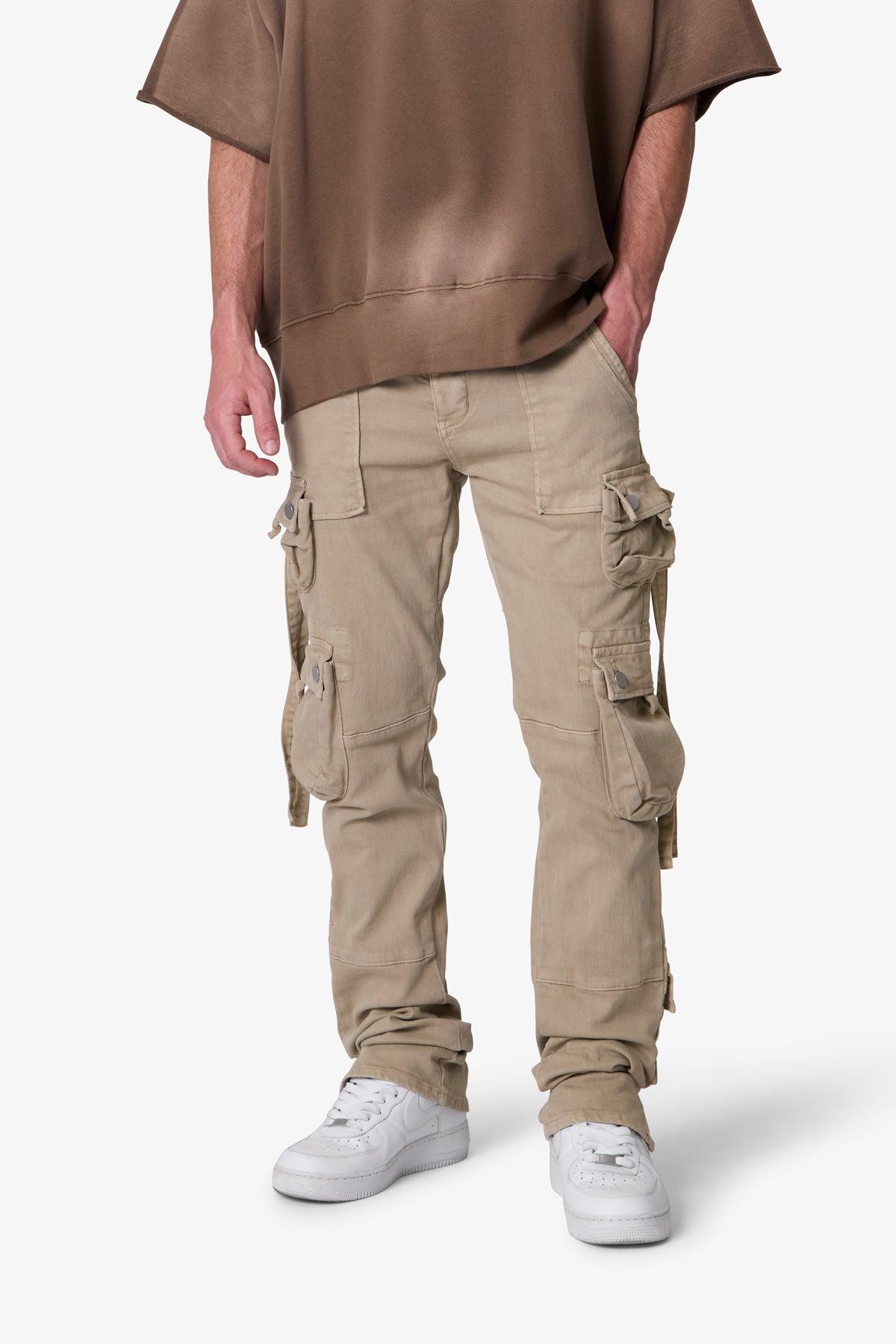 D152 Cargo Straight Denim - Brown Product Image