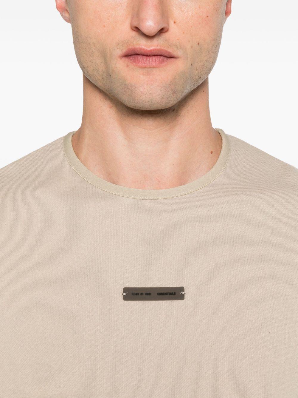 logo-plaque cotton sweatshirt Product Image