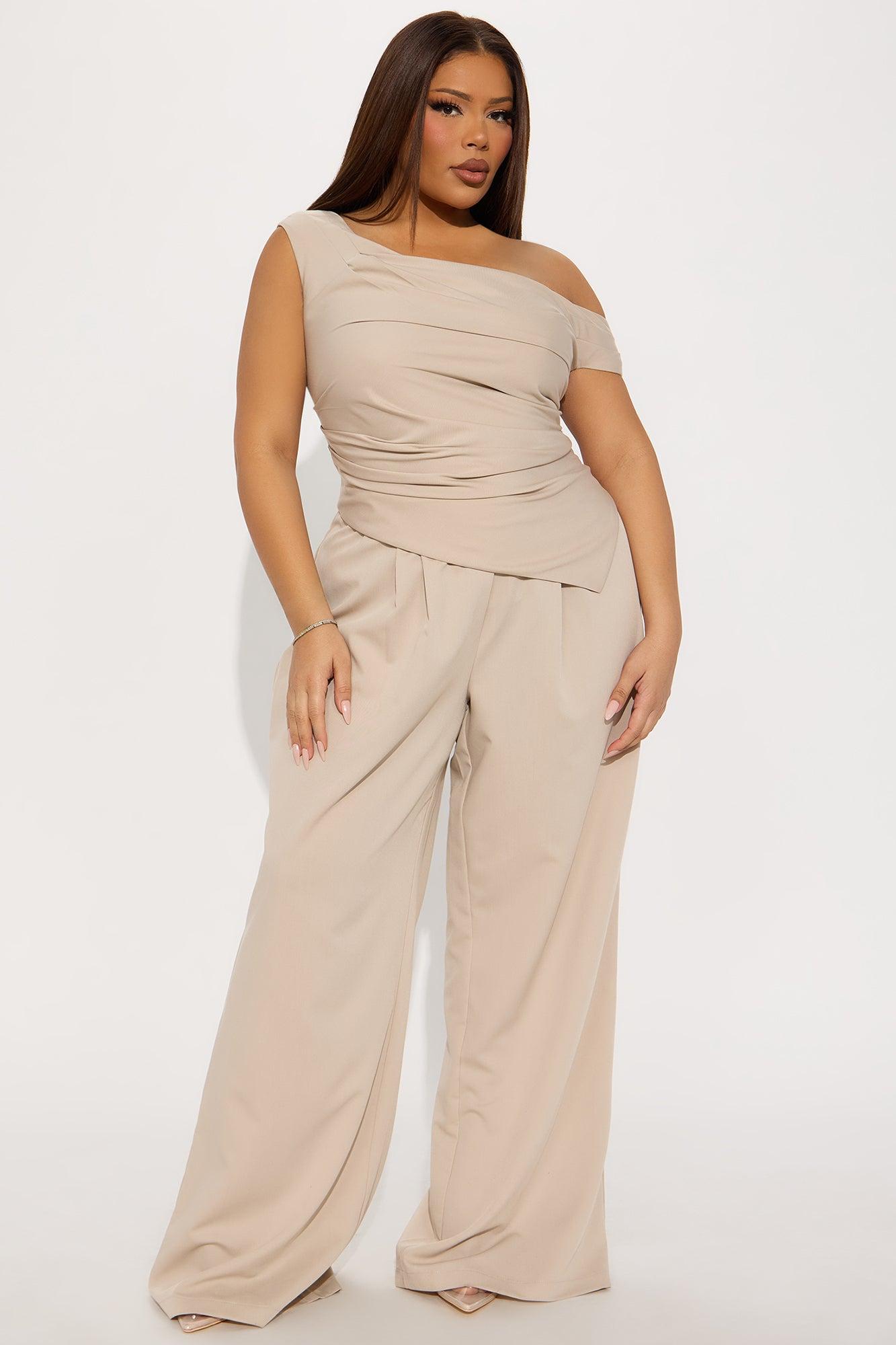Running Late Jumpsuit - Taupe Product Image