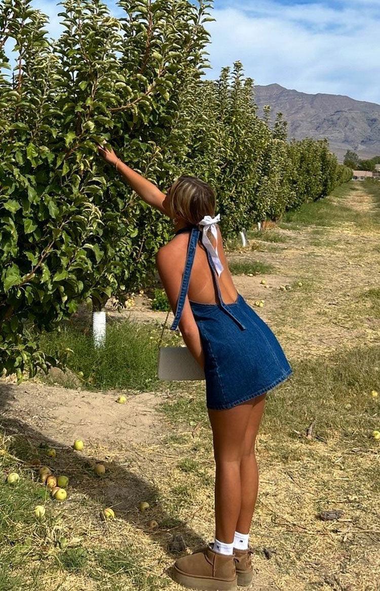 Corbin Denim Halter Neck Mini Dress Baby Product Image