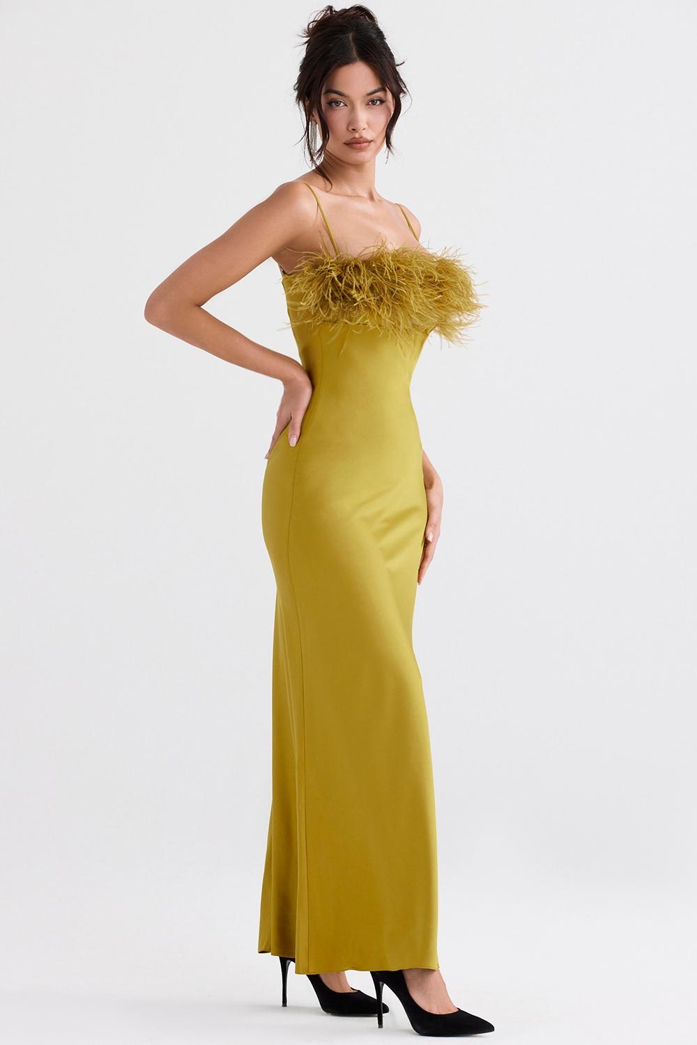 Renee  chartreuse maxi dress Product Image
