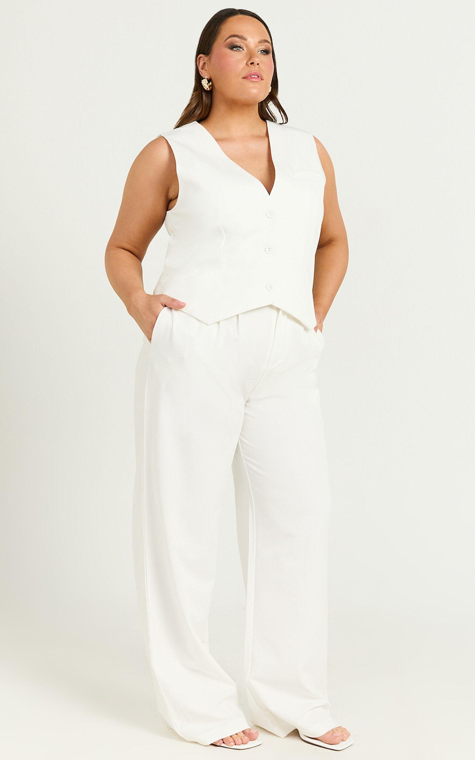 Lorcan Vest - Tailored Vest in White Product Image