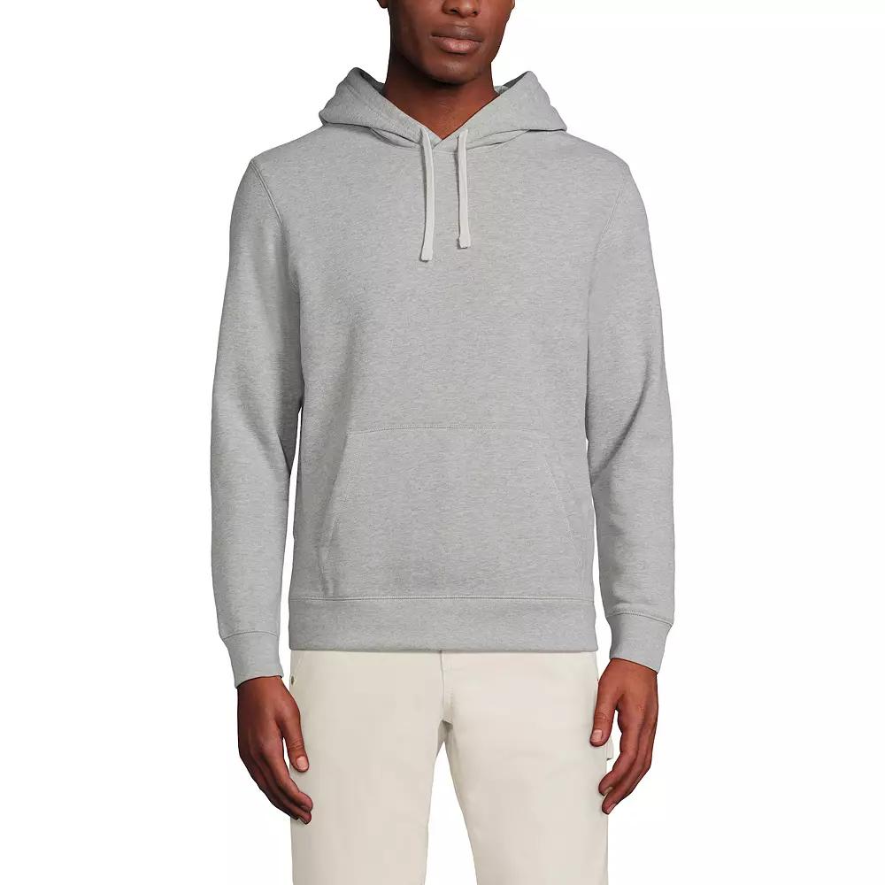 Big & Tall Lands' End Serious Sweats Pullover Hoodie, Men's, Size: LT, Gray Grey Product Image
