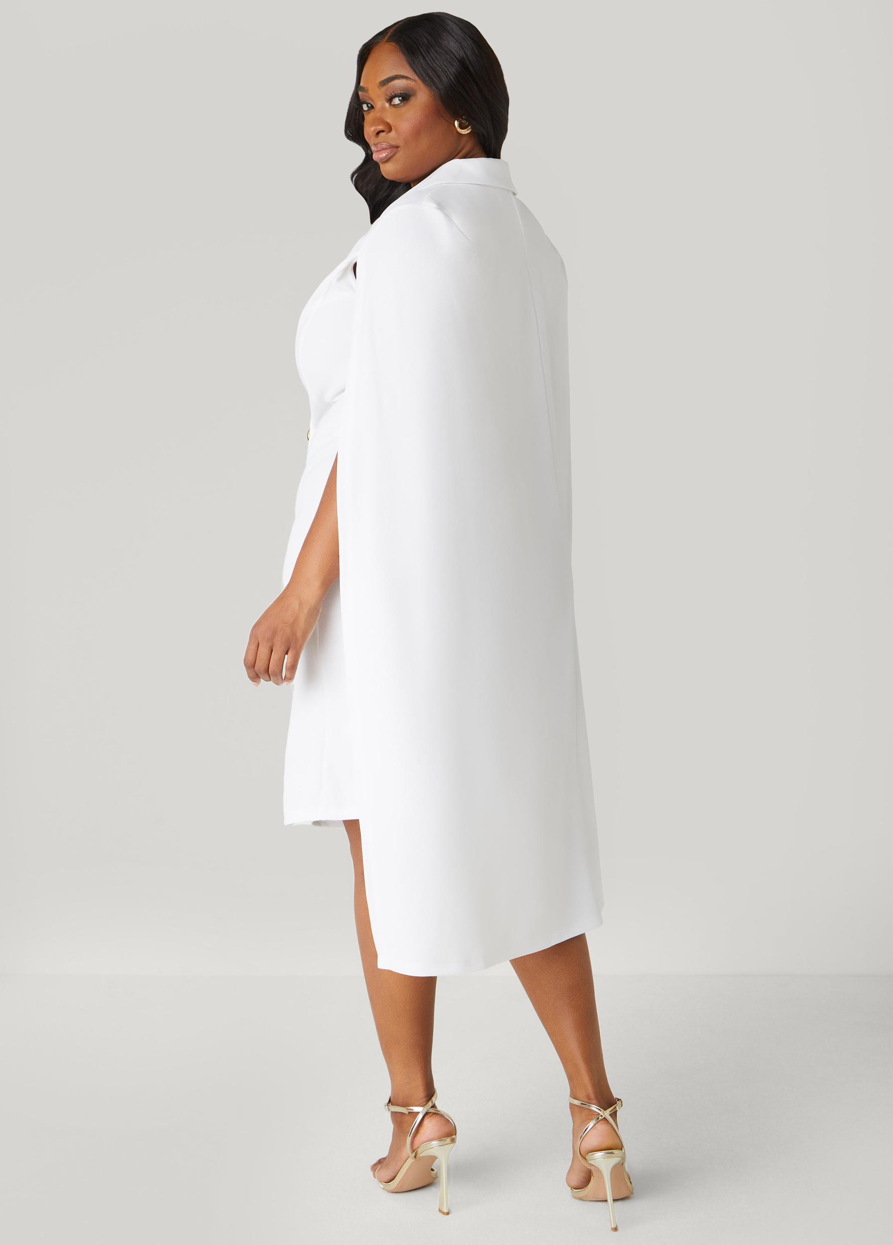 Plus Size Cape Blazer Dress Ashley Stewart Product Image