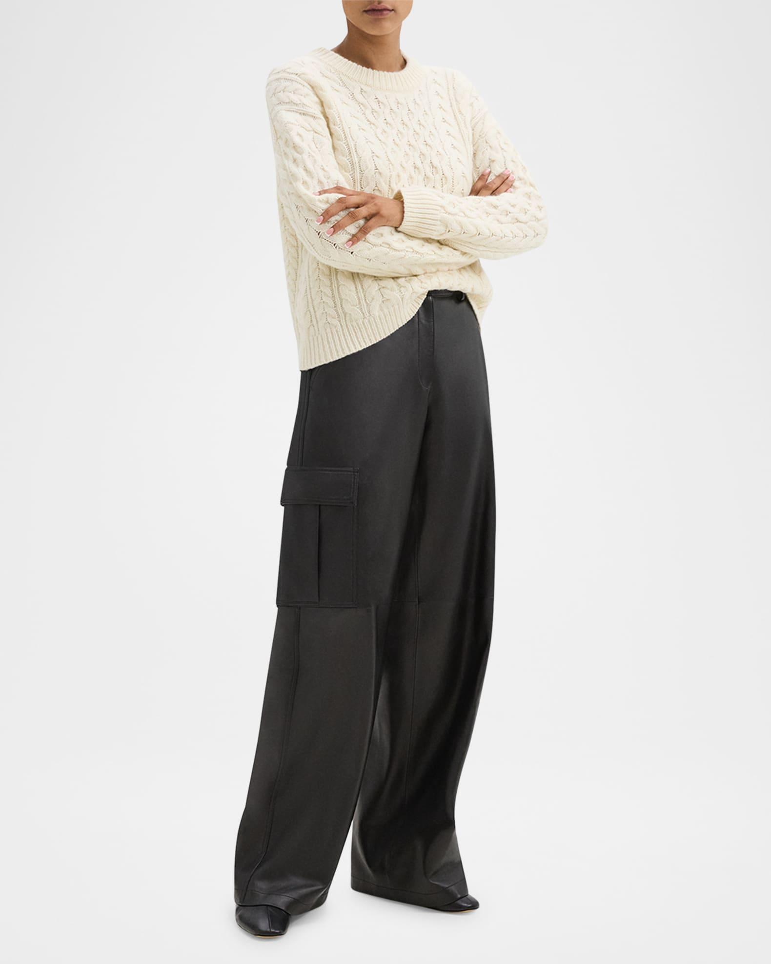 Relaxed Nappa Leather Cargo Pants Product Image