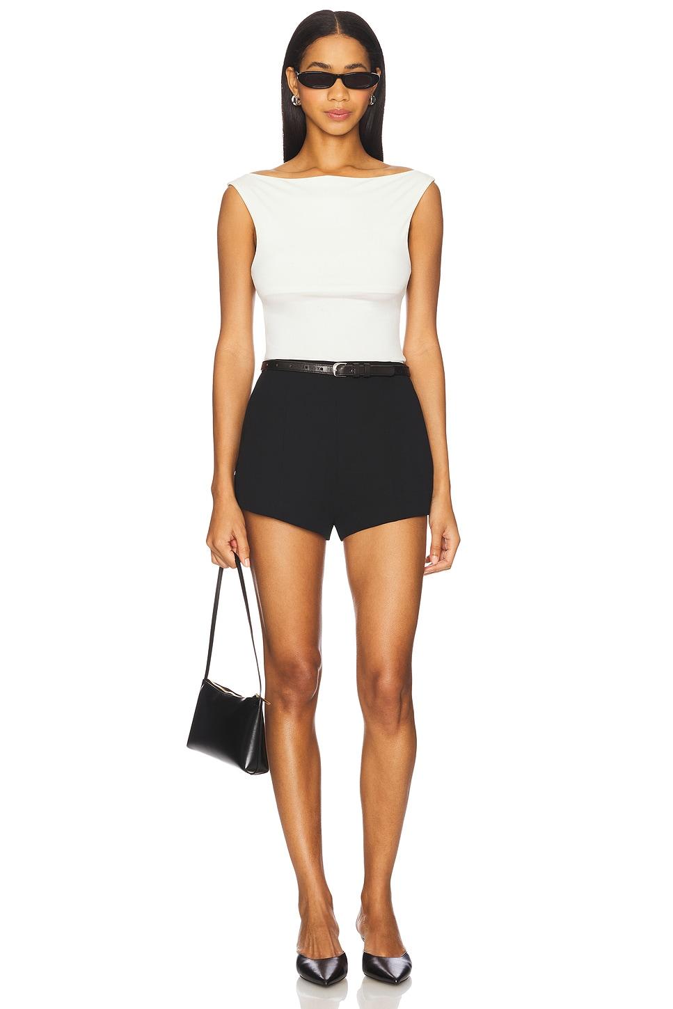 Naftali Polished Crepe Mini Shorts EAVES Product Image