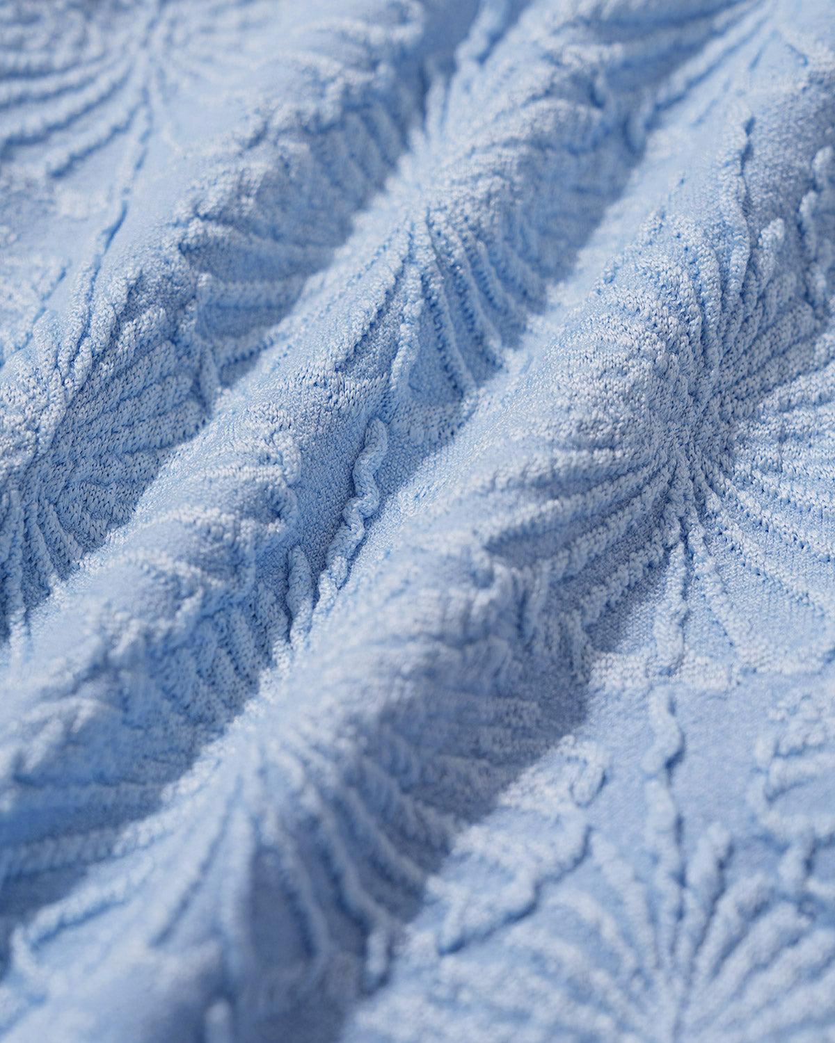 Blue Jacquard Cut Out Bikini Sets Product Image