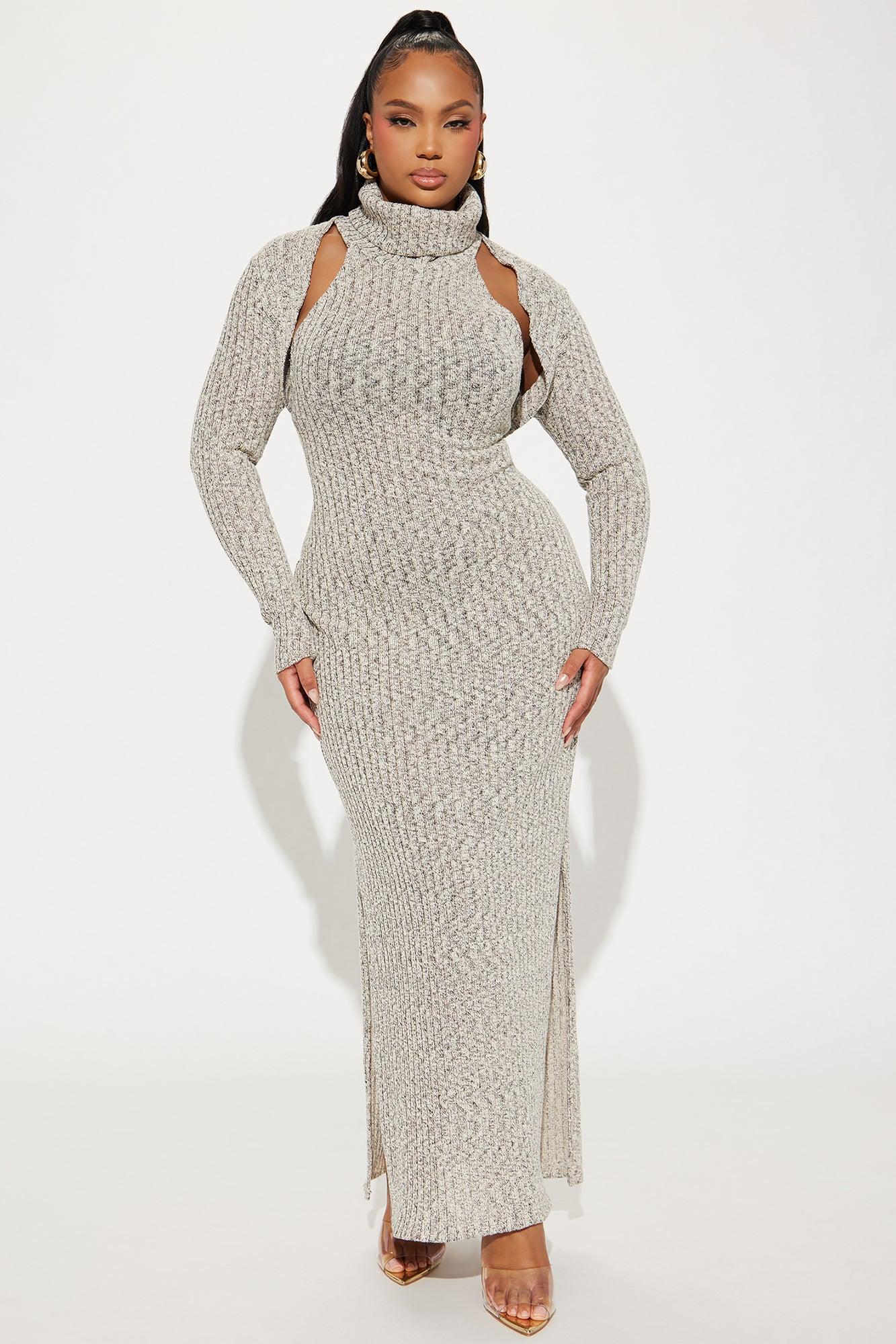 Ava Maxi Dress Set - Oatmeal Product Image