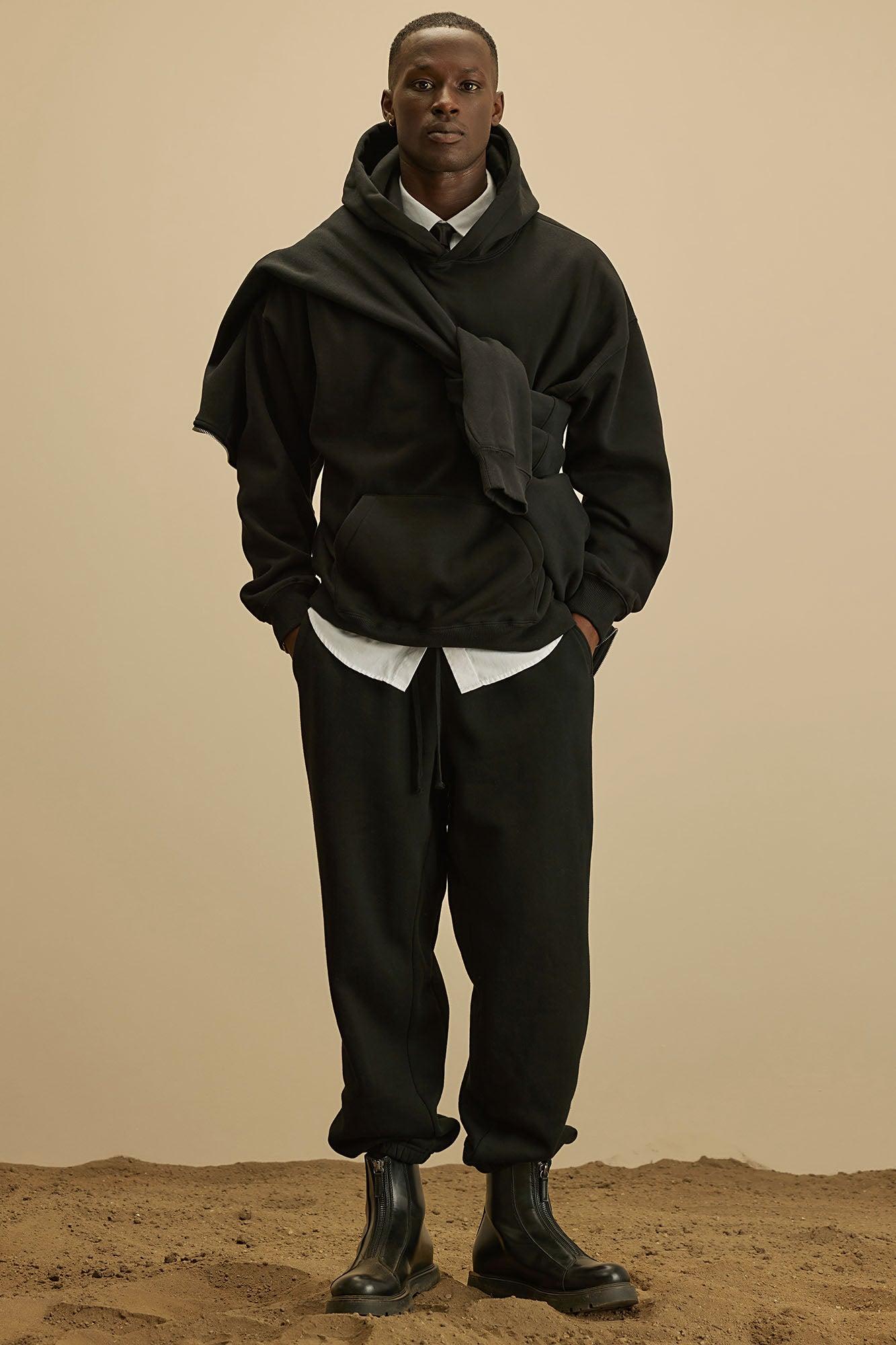 Tyson Oversized Heavyweight Hoodie - Black Product Image