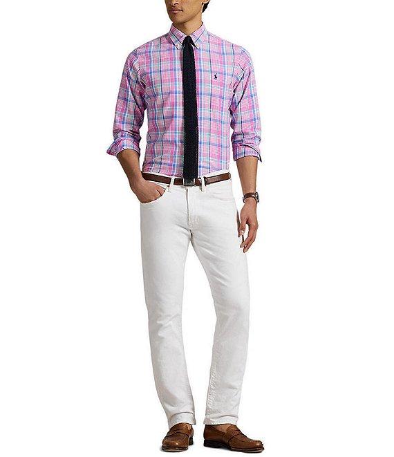 Polo Ralph Lauren Classic Fit Multi Pattern Performance Stretch Oxford Long Sleeve Woven Shirt Product Image