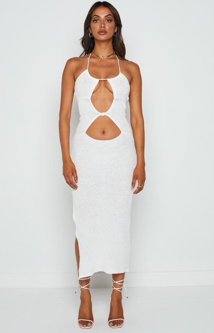 Renata White Cut Out Dress Product Image