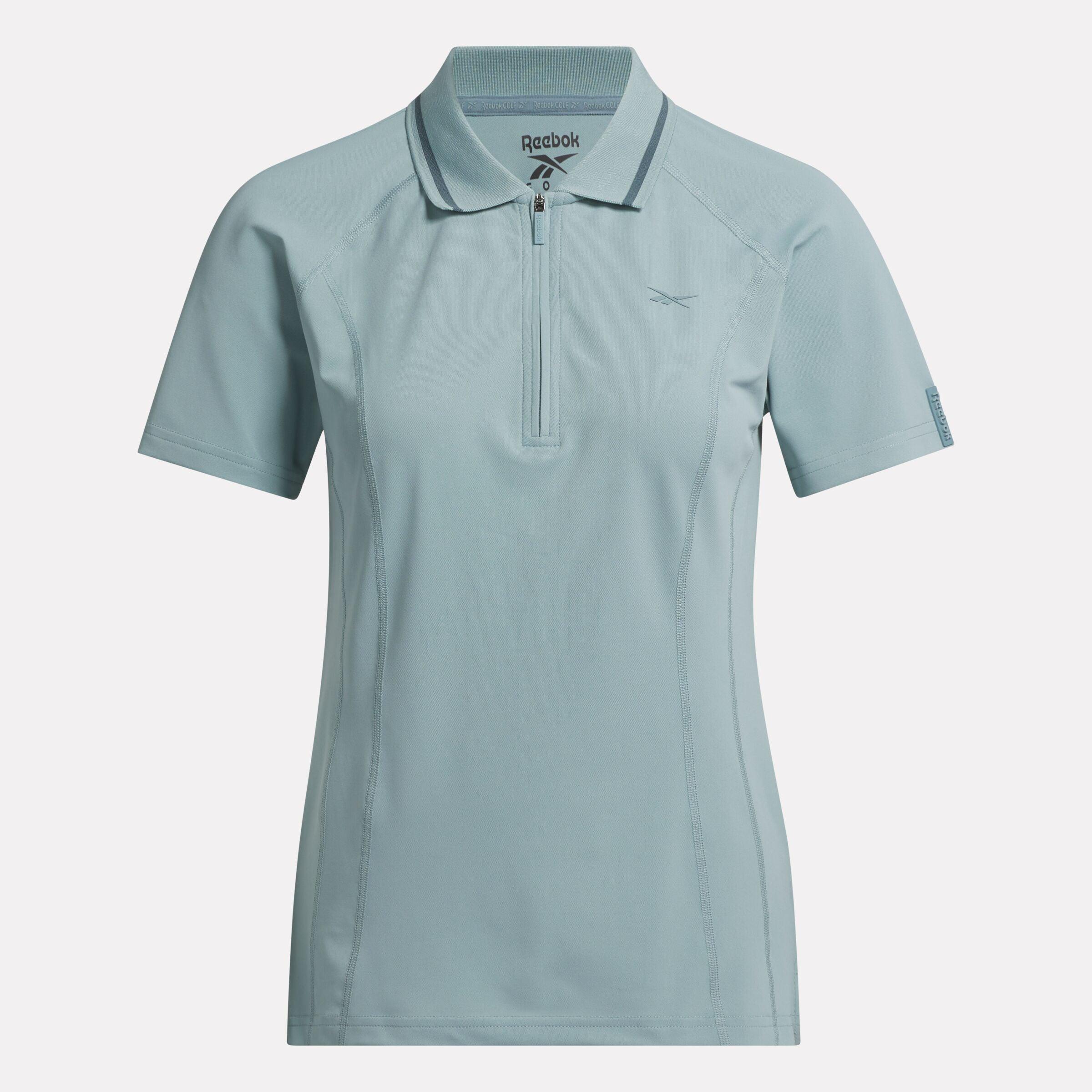 Women's Short Sleeve Zip Bodycon Golf Polo Shirt Female Product Image