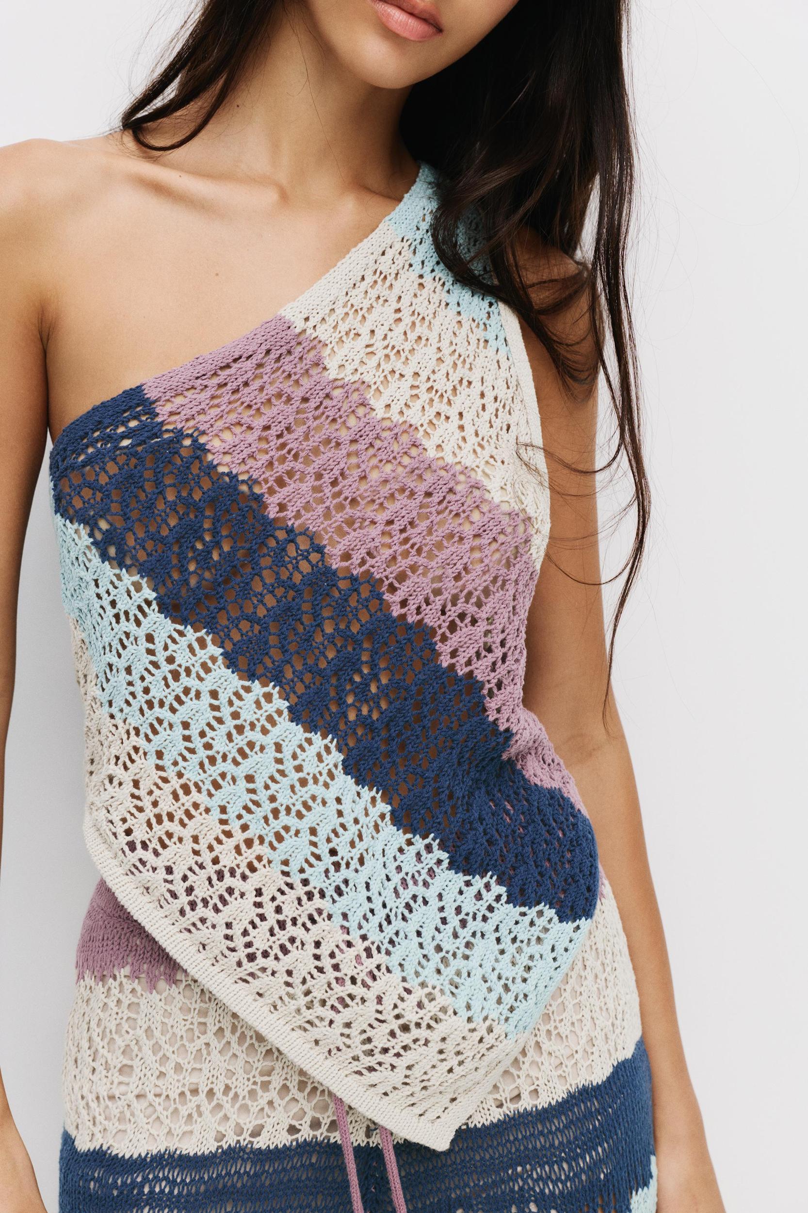 Striped crochet top Product Image