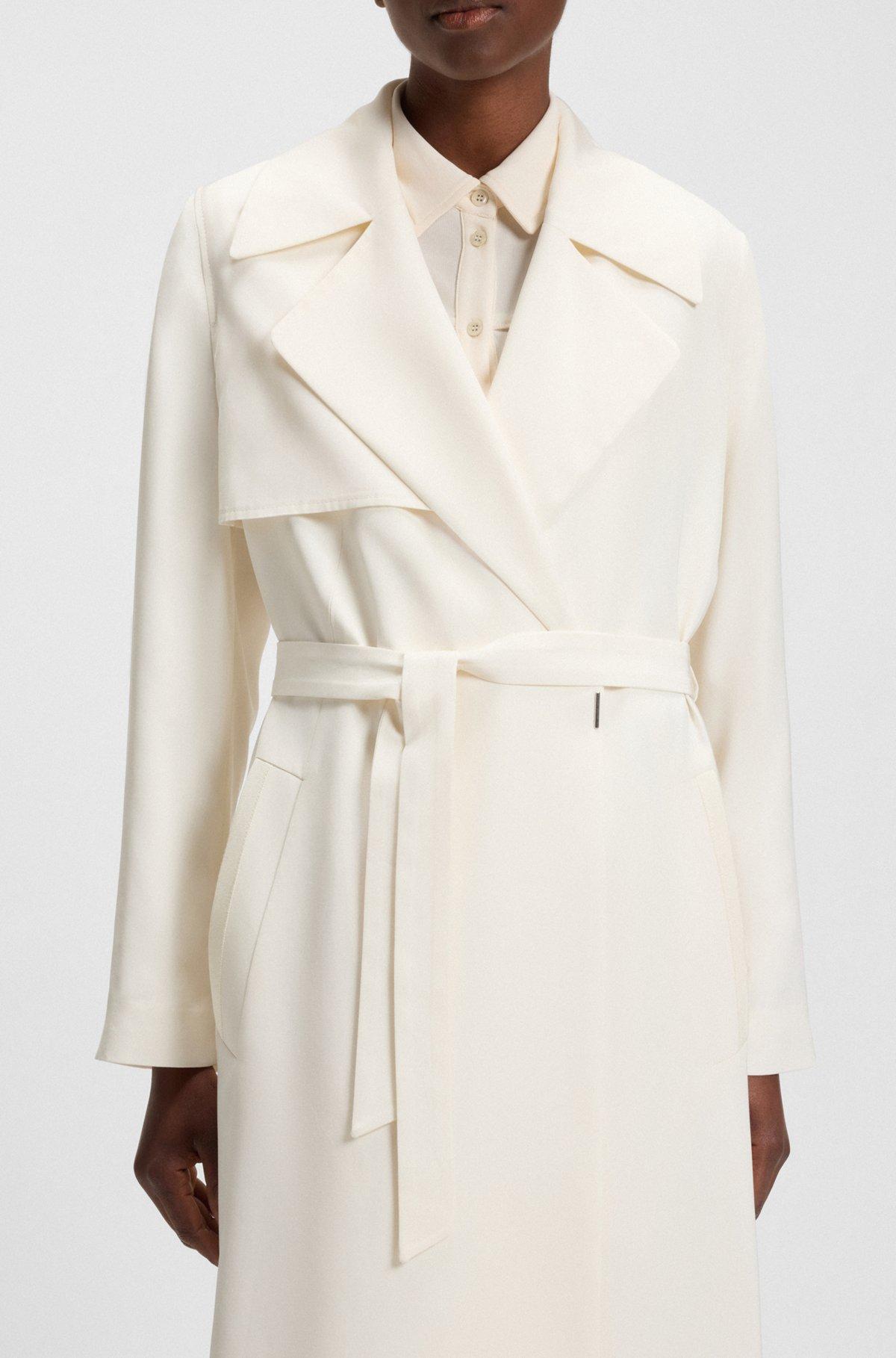 Trench coat with fabric belt Product Image