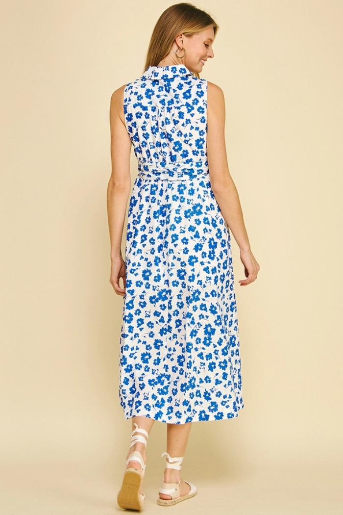 Eleanor Floral Print Button Down Maxi Dress Product Image