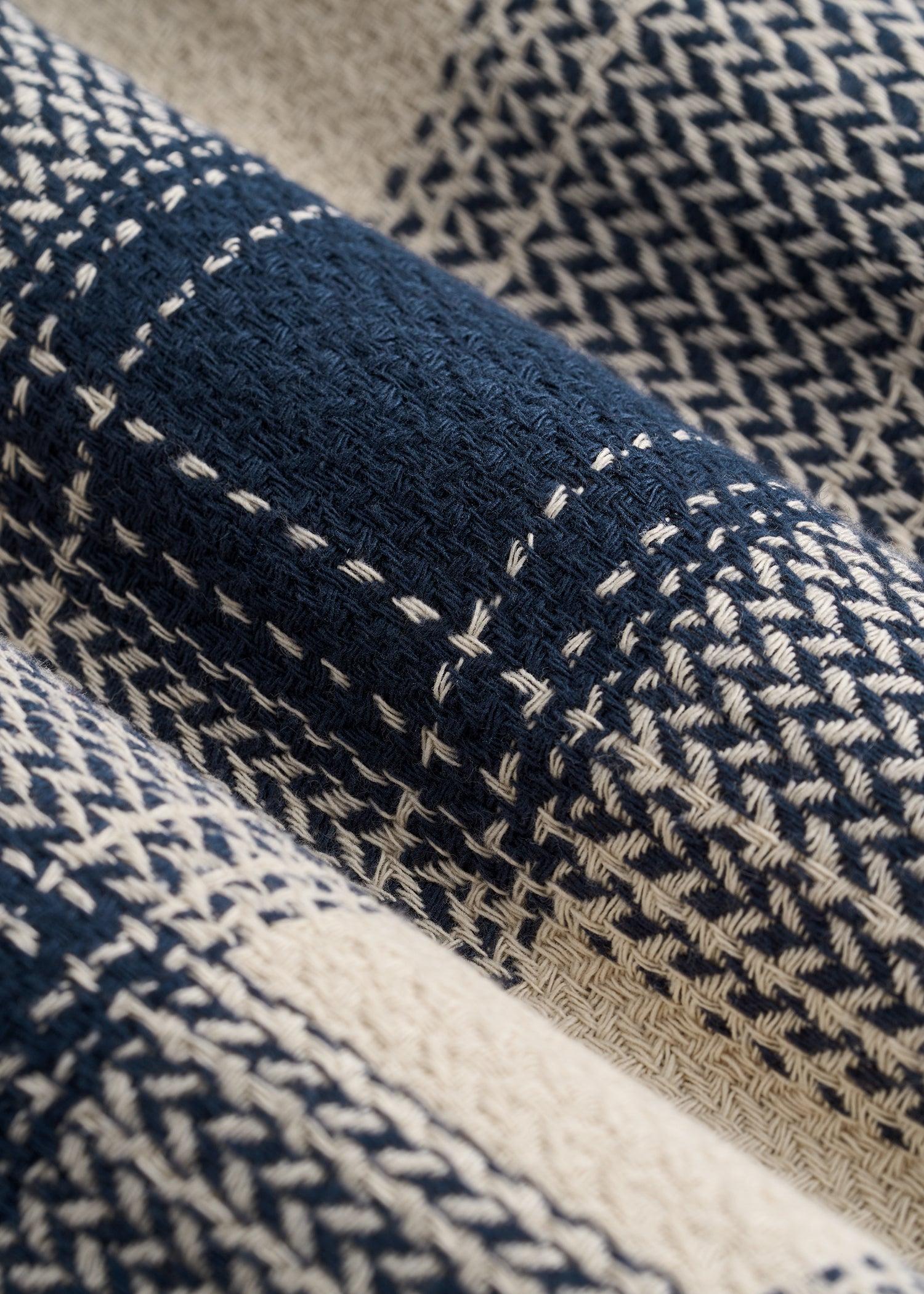 Lightweight Woven Overshirt for Tall Men in Navy and Beige Plaid Male Product Image