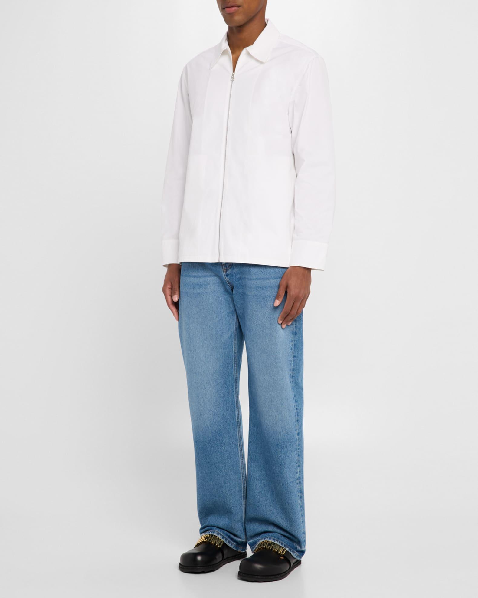 Men's Calfskin Leather Logo Mules Product Image