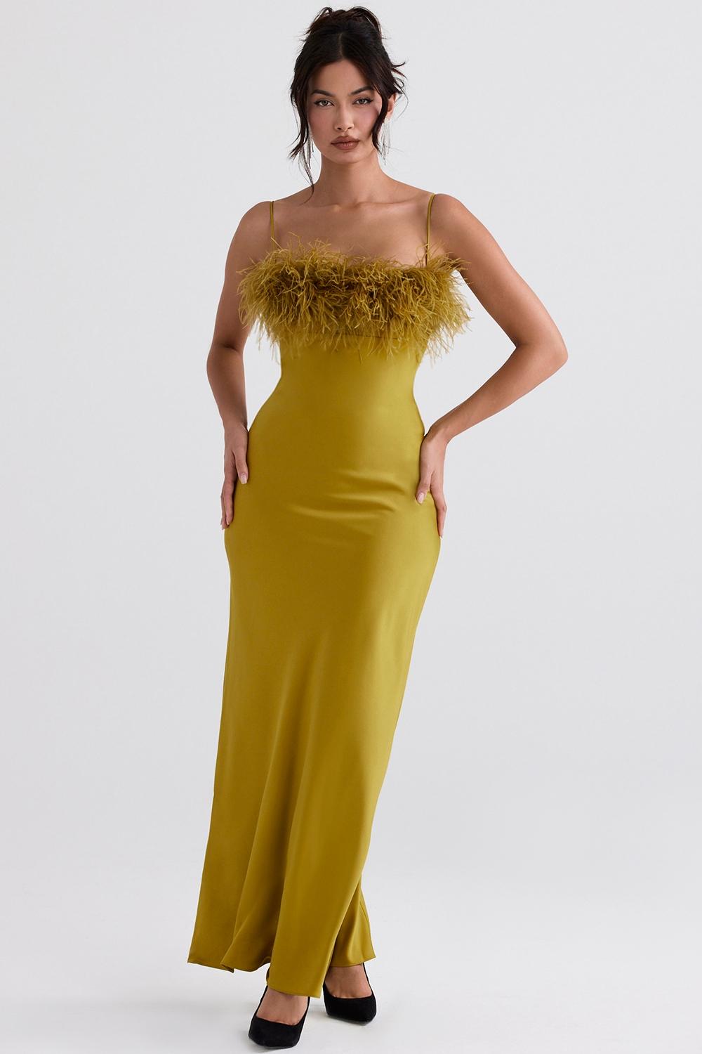 Renee  chartreuse maxi dress Product Image