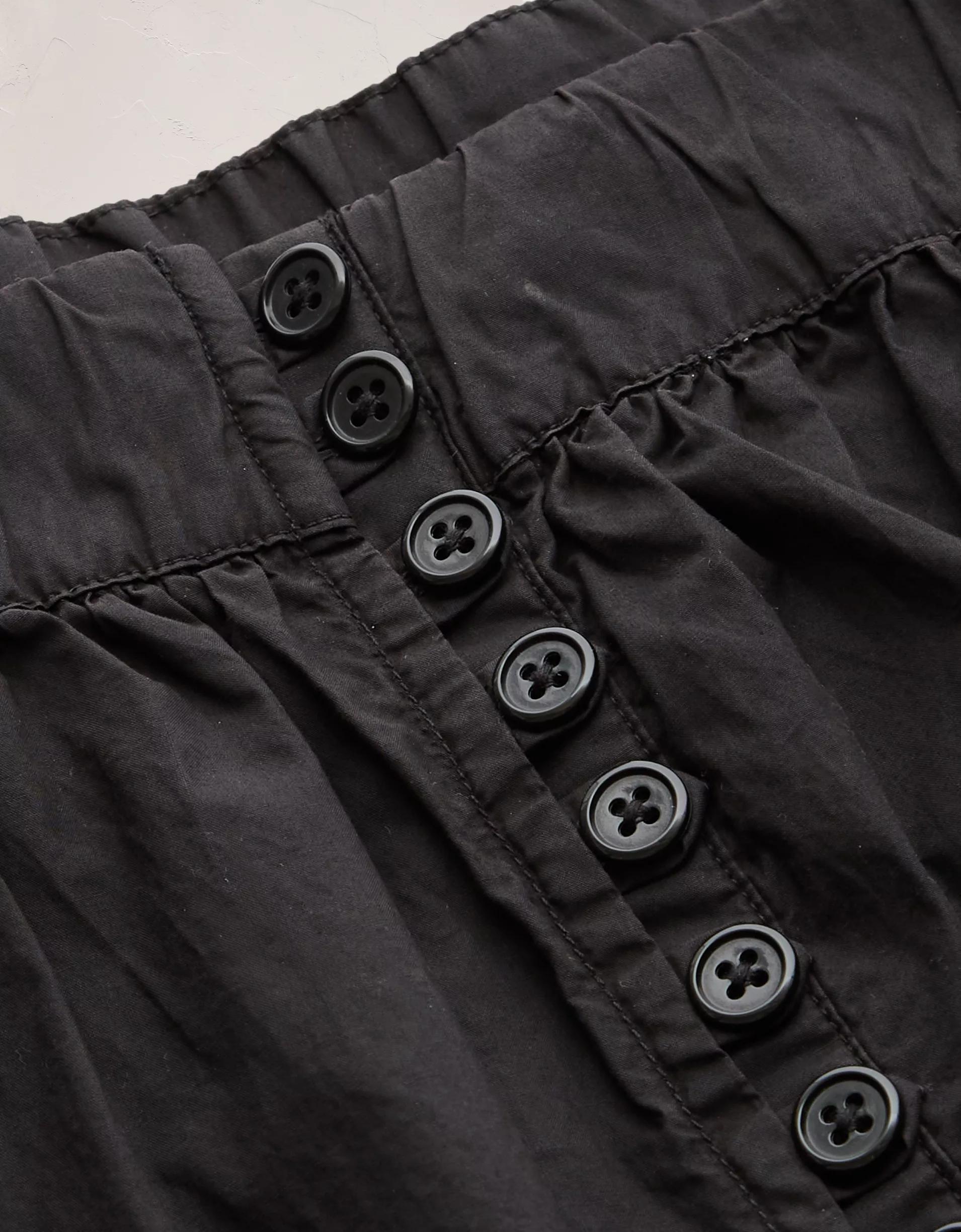 AE77 Premium Wide-Leg Cropped Poplin Jumpsuit Product Image