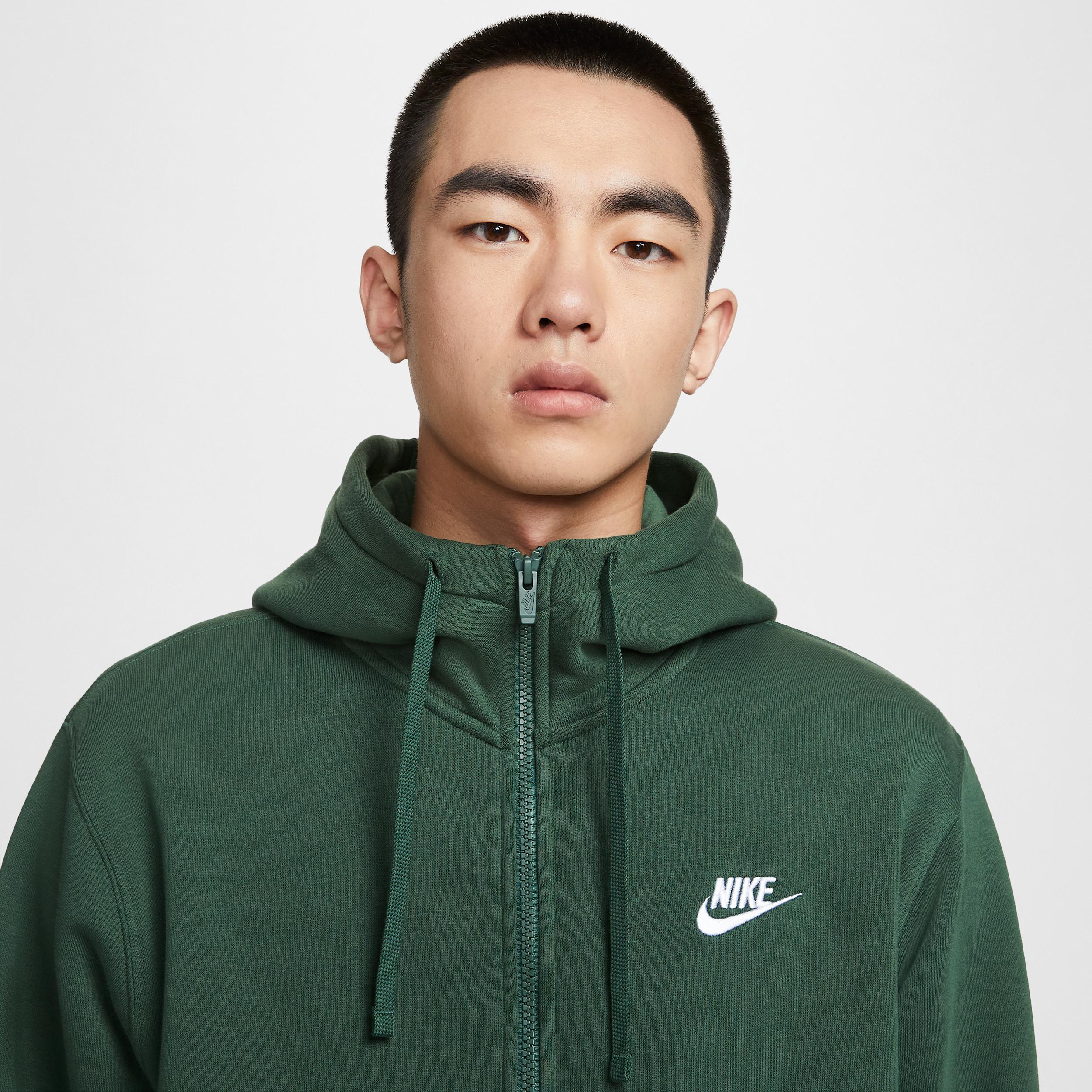 Mens Nike Sportswear Club Fleece Full-Zip Hoodie | BV2645-323 Product Image