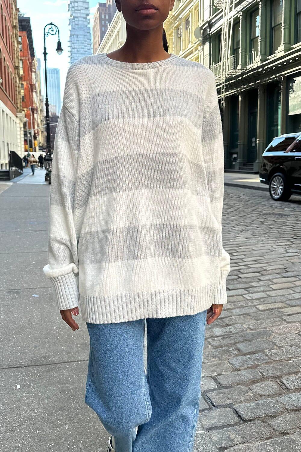 Brianna Cotton Thick Stripe Sweater Product Image
