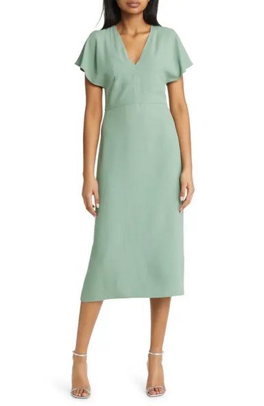 Hugo Boss Dawinga Slim Fit Green Dress Product Image