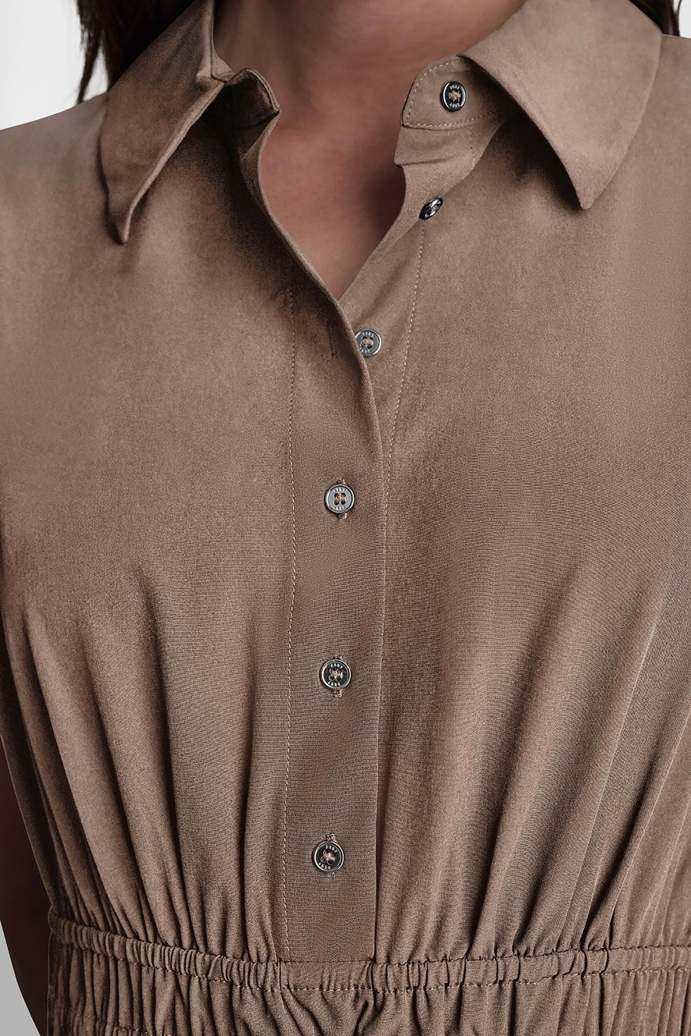 SMOCKED-WAIST COMMUTER DRESS Product Image