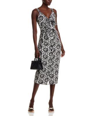 Gia Tie Front Midi Dress Product Image