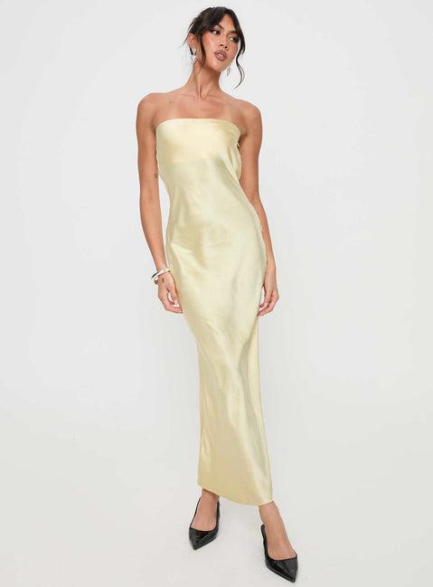 Haley Maxi Dress Yellow Product Image
