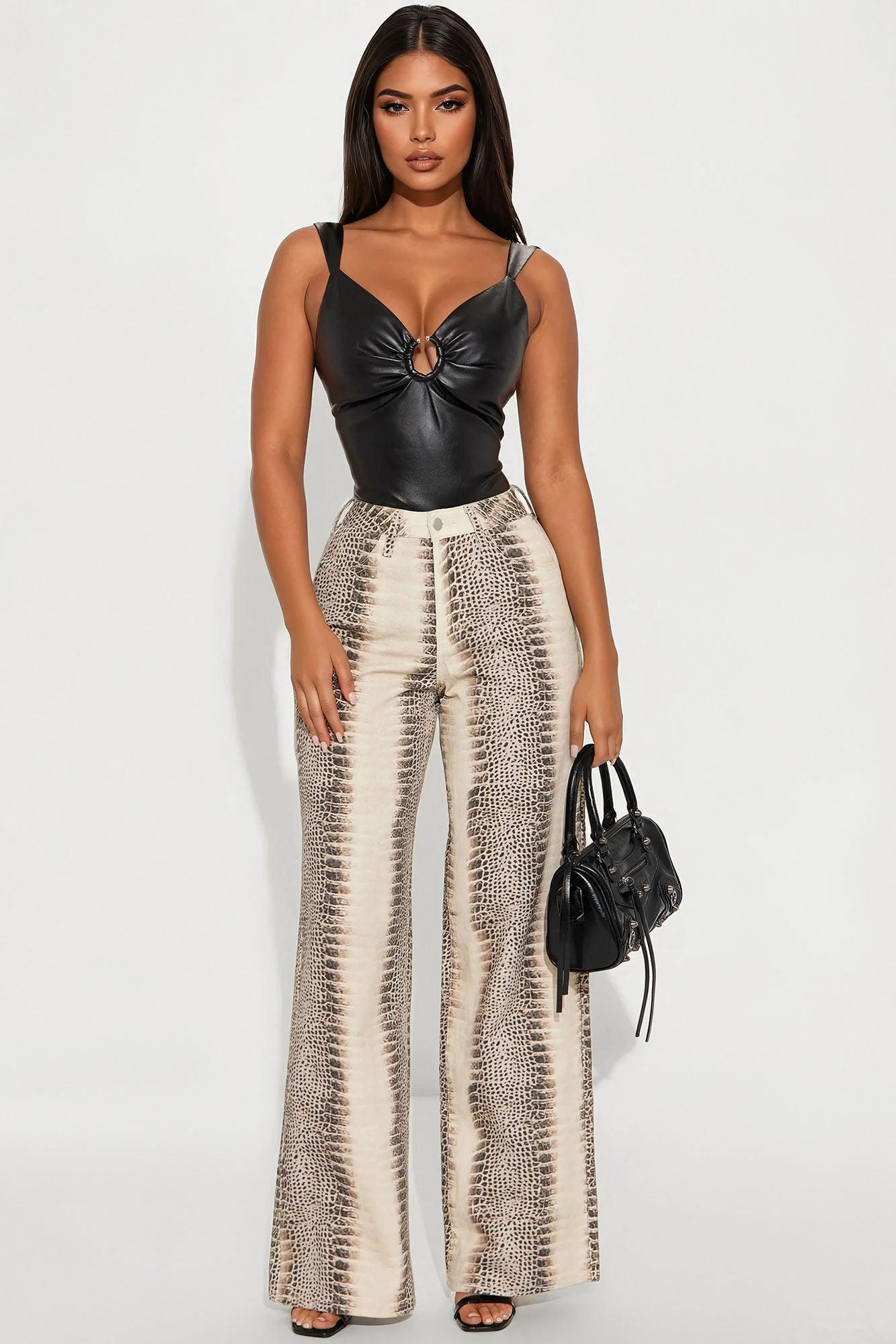 Smokin' Hot Faux Leather Bodysuit - Black Product Image