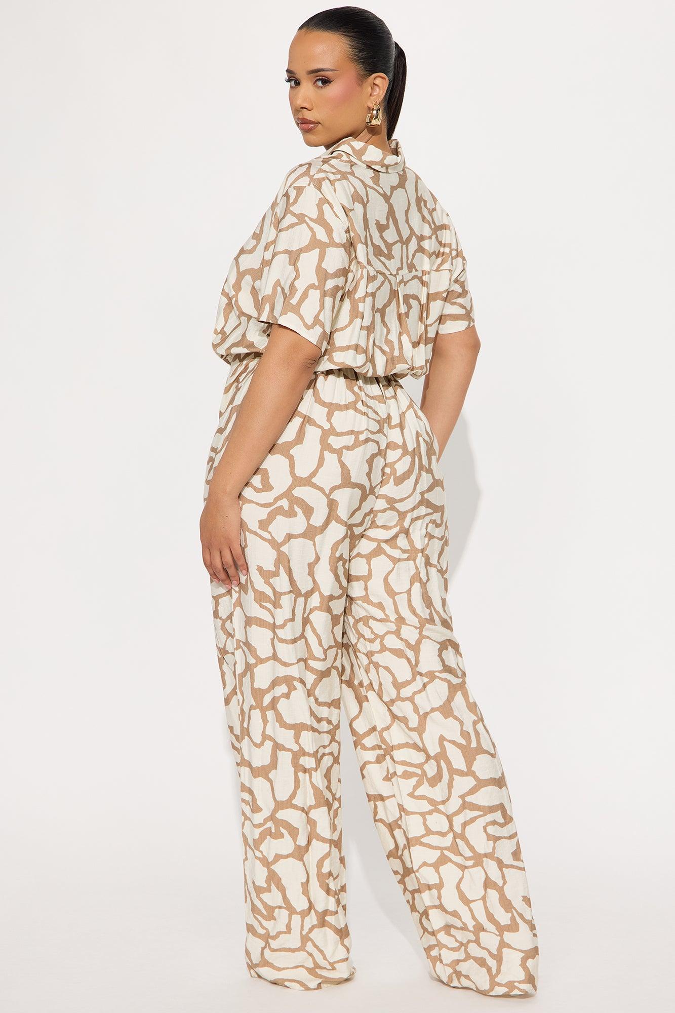 Leila Jumpsuit - Taupe Product Image