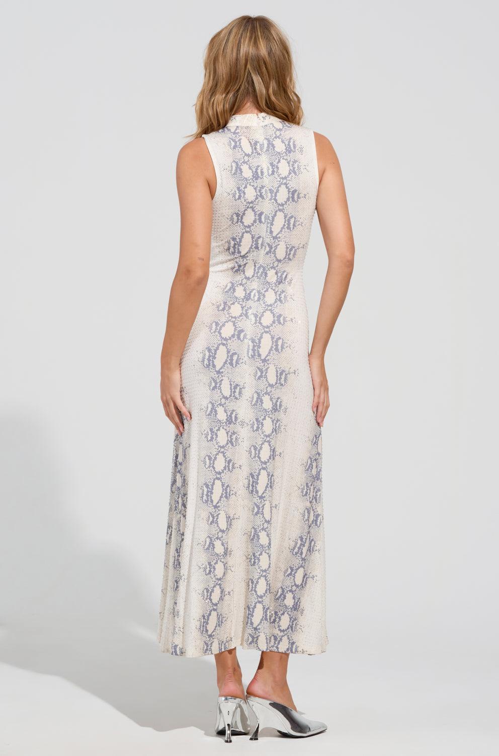 WE FOUND LOVE SNAKE MESH MAXI DRESS Product Image