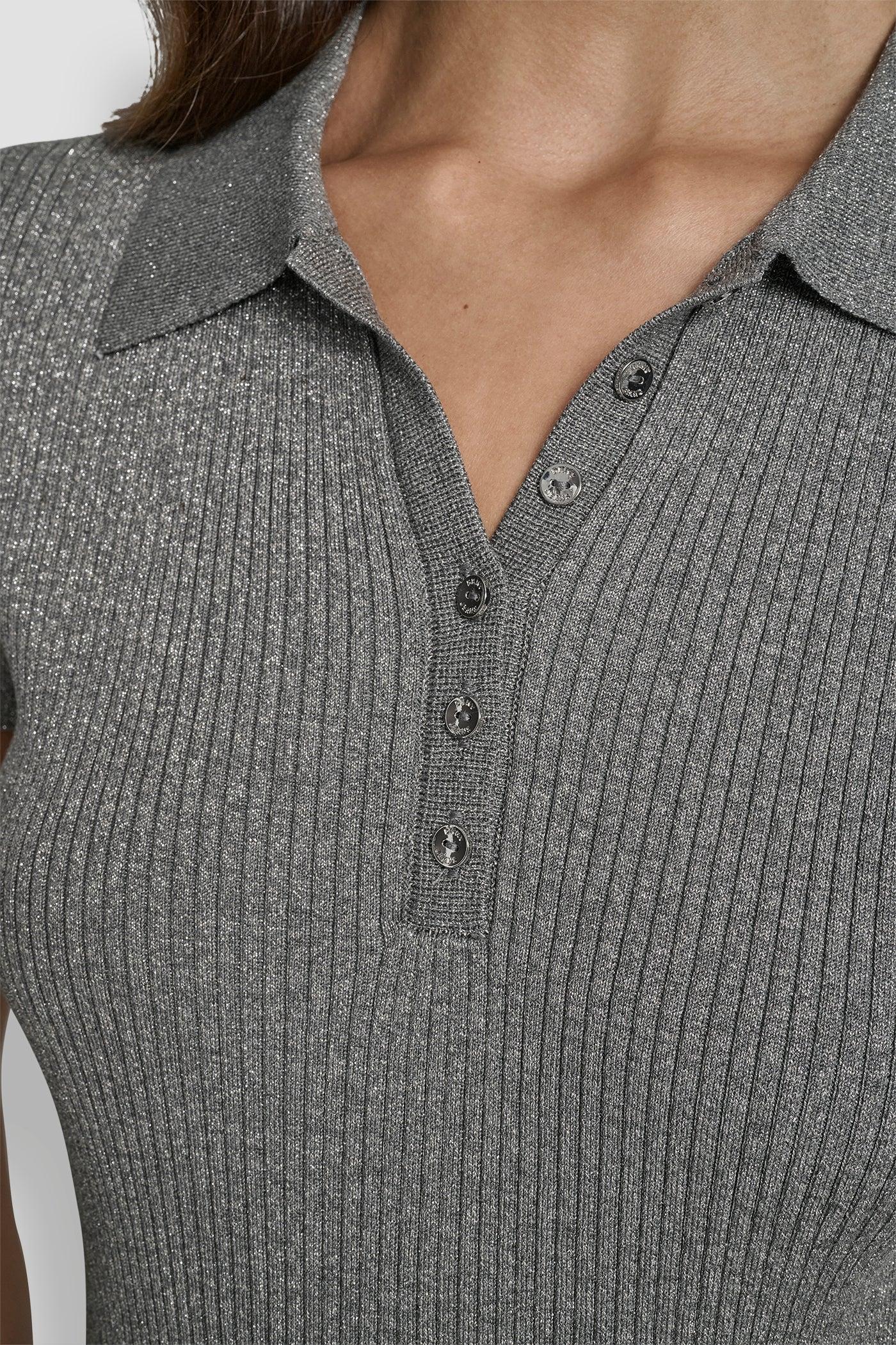POLO RIB SWEATER WITH LUREX Product Image