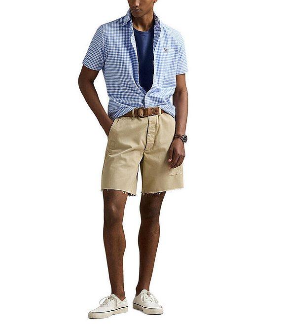 Polo Ralph Lauren Classic Fit Gingham Oxford Short Sleeve Plaid Shirt Product Image