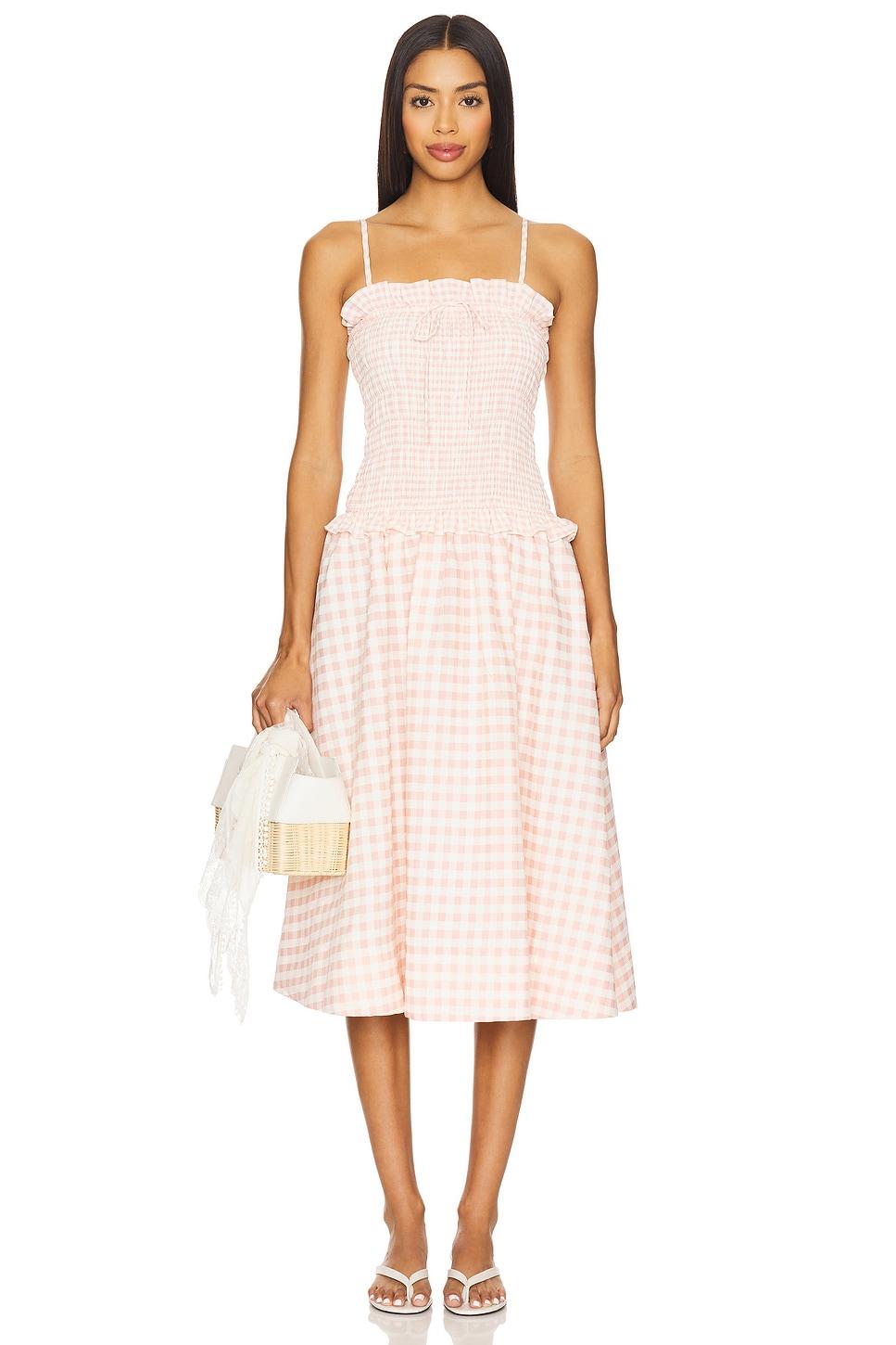 Petal Gingham Midi Dress For Love & Lemons Product Image