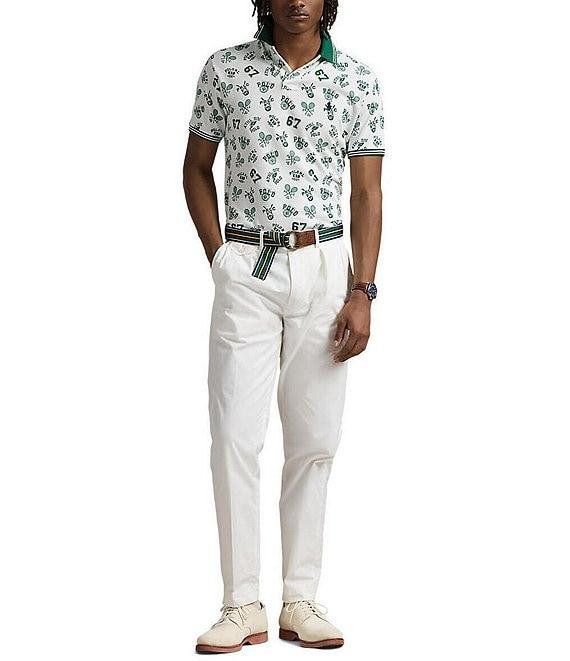 Polo Ralph Lauren Classic Fit Tennis Printed Mesh Short Sleeve Polo Shirt Product Image