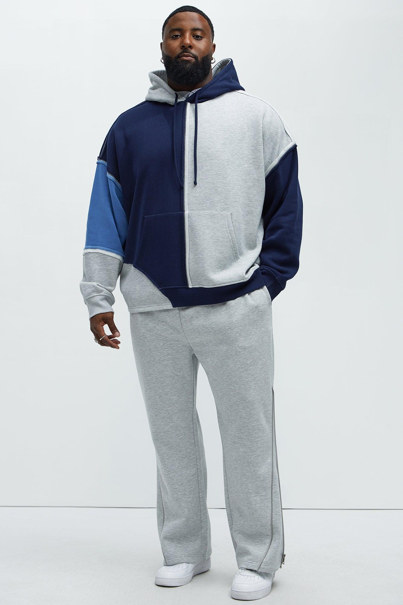 Tyson Destroyed Oversized Hoodie - Blue/combo Product Image