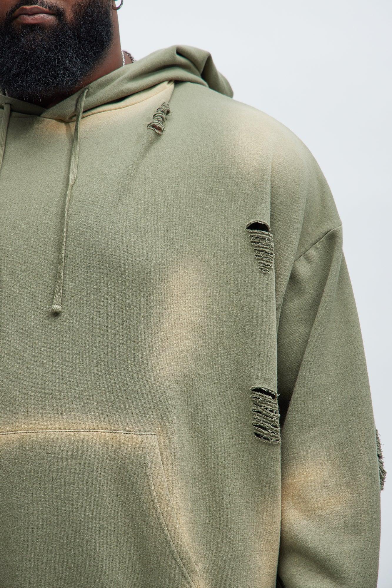 Tyson Brushed Oversized Hoodie - Olive Product Image