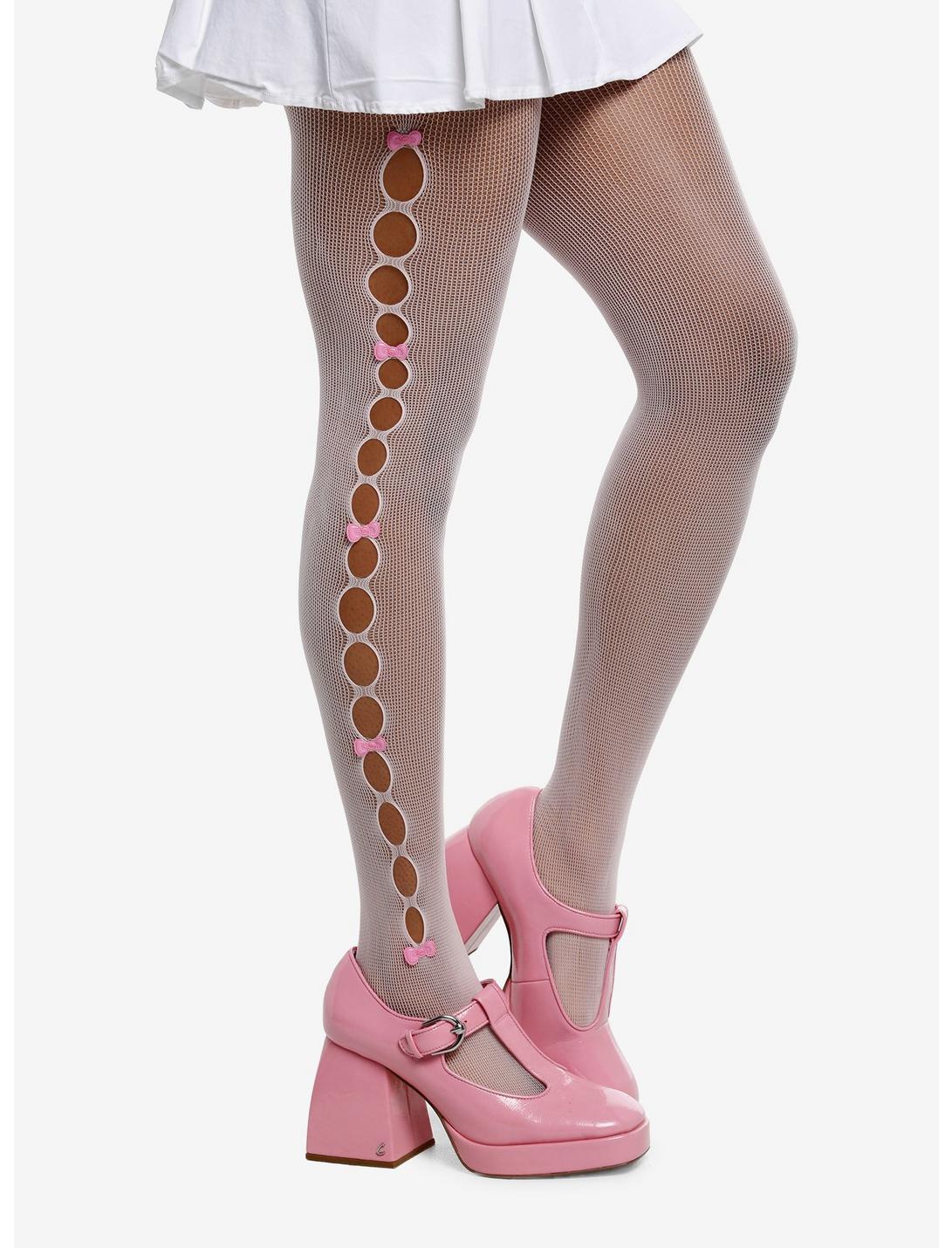 Hello Kitty Pink Bow Fishnet Tights Product Image