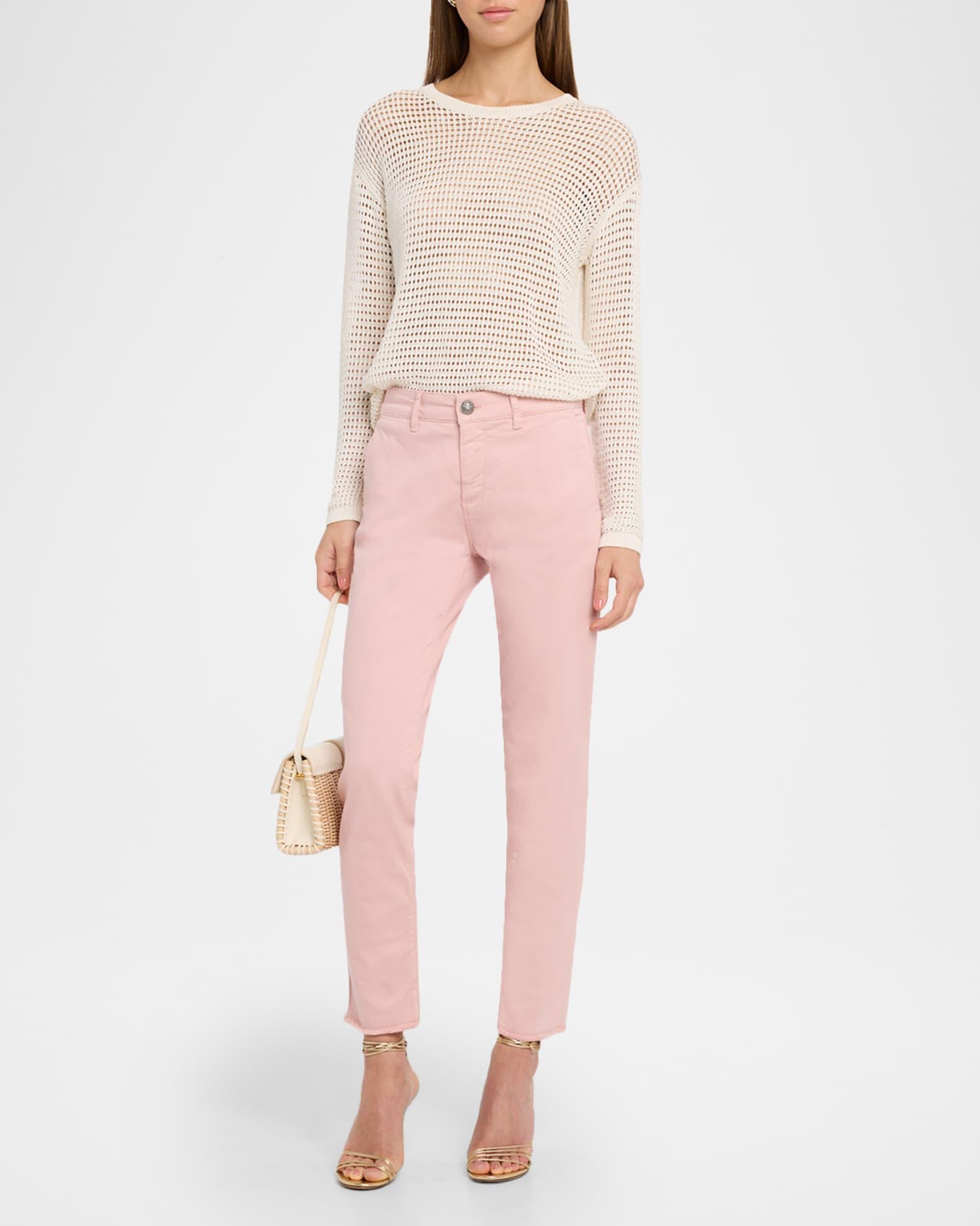 Cathy Cropped Slim Stretch Cotton Pants Product Image