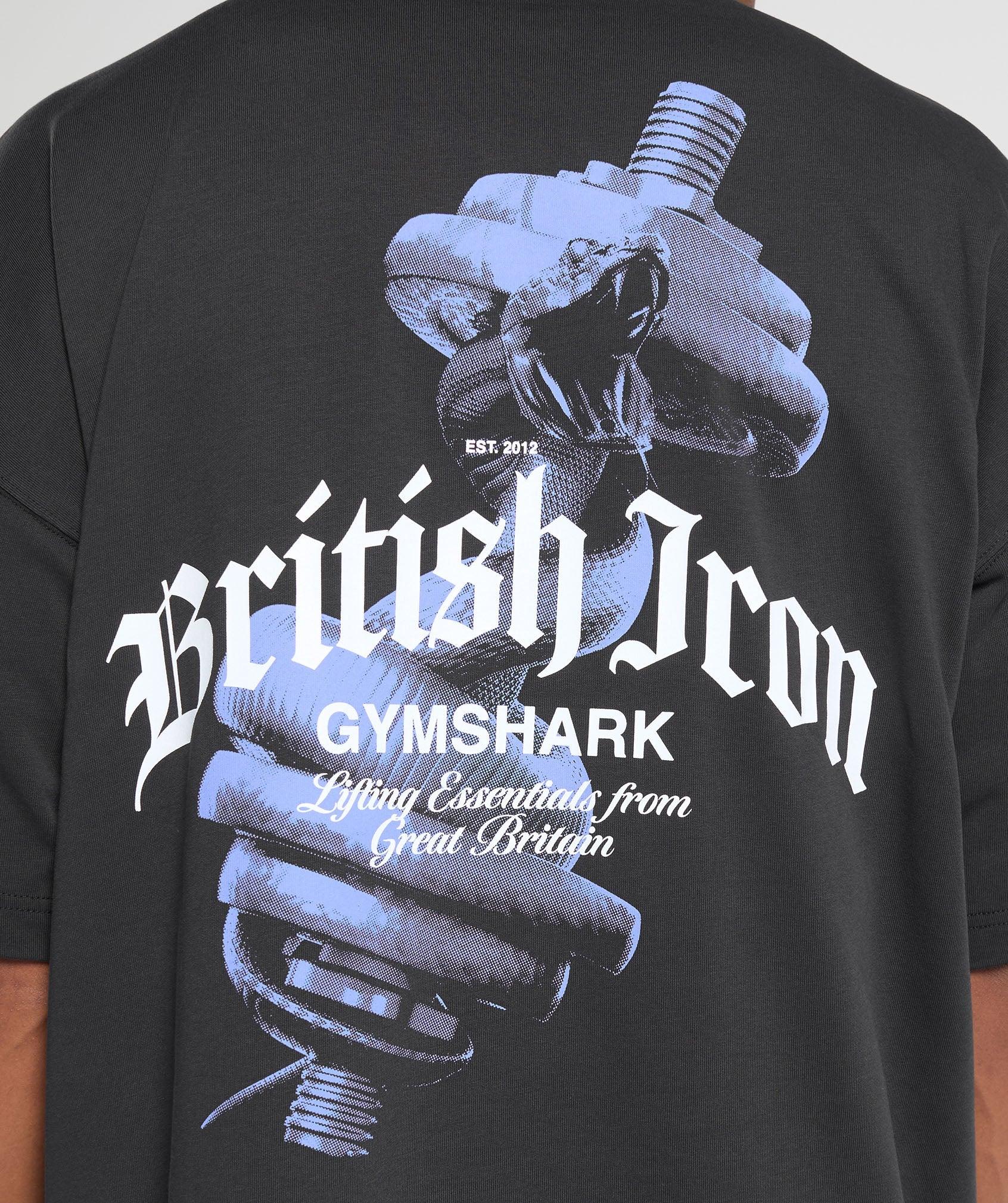 Gymshark British Iron T-Shirt - Black Male Product Image
