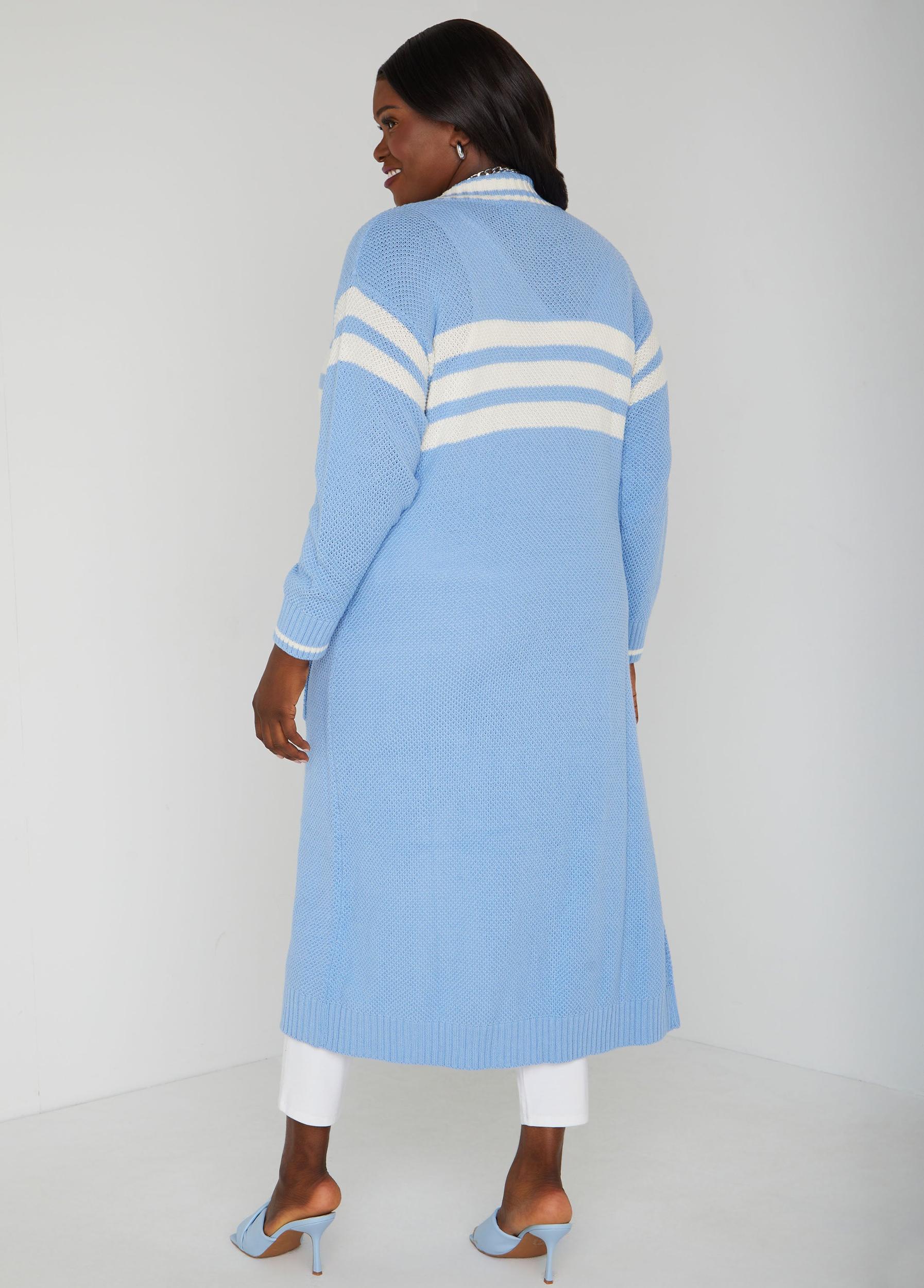 Open Front Striped Cardigan Product Image